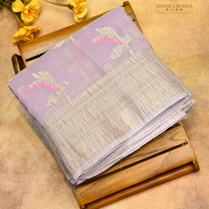 Jamdhani Crushed-VSJC9D Lavender