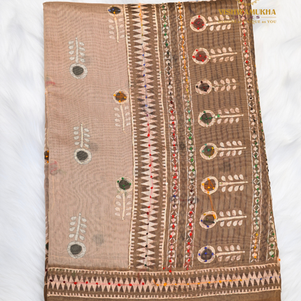 Chanderi Sarees-VSC40A brown
