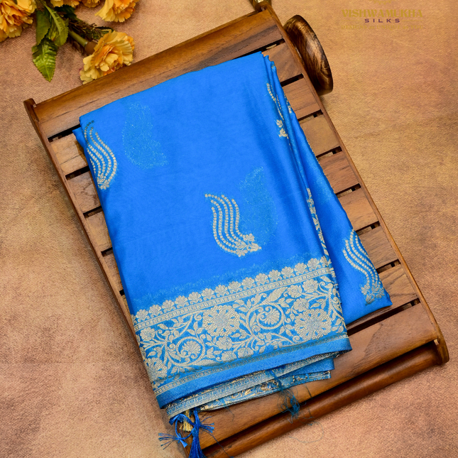 Banaras Georgette-VSGF9A Sky blue