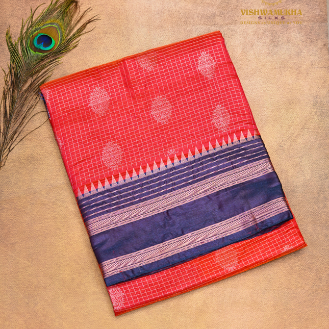 Semi Soft Pattu-VSSP49A red
