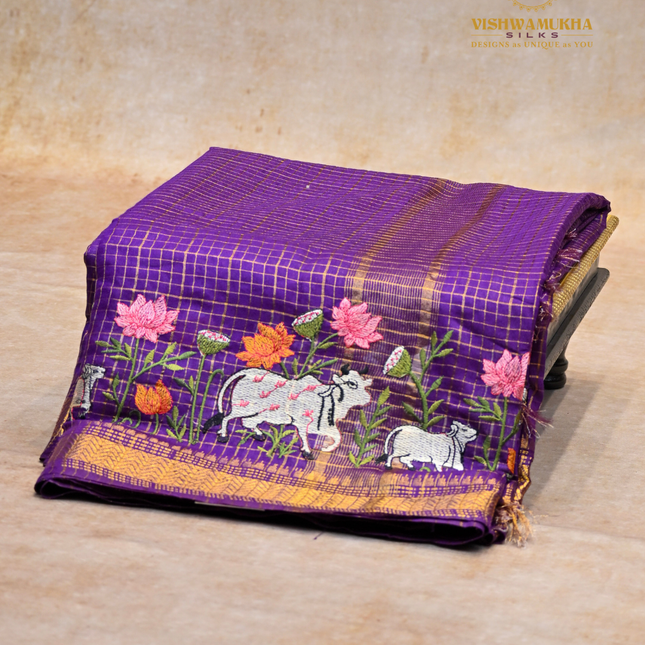 Chanderi saree-VSC32 Purple (5)