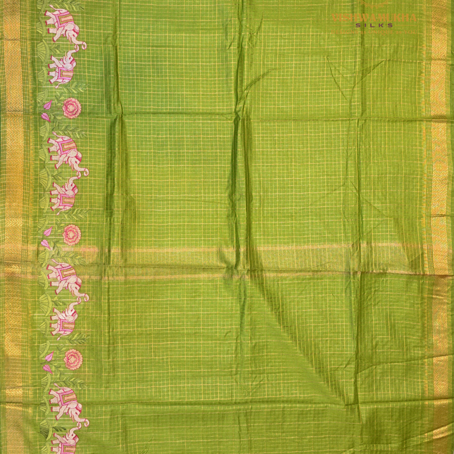 Chanderi saree-VSC28(3) Green
