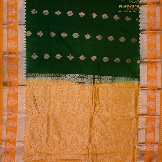 Semi Soft Pattu-VSSP48B Dark Green