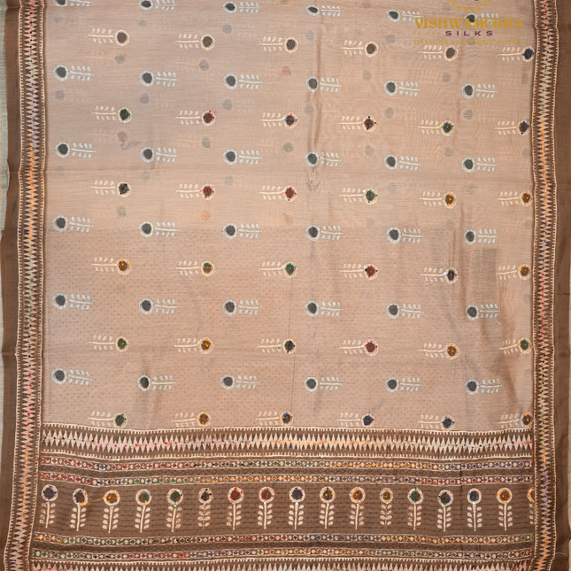 Chanderi Sarees-VSC40A brown