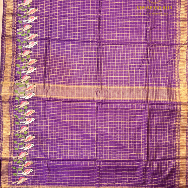 Chanderi saree-VSC34 Purple (5)