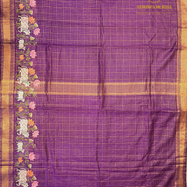 Chanderi saree-VSC32 Purple (5)