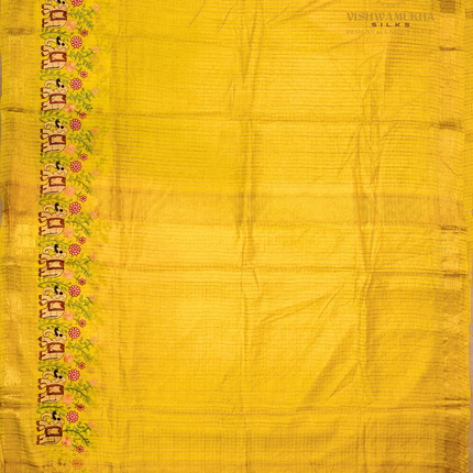 Chanderi saree-VSC30 yellow (5)