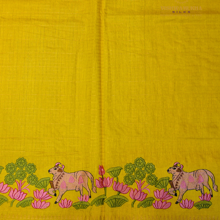 Chanderi saree-VSC27  Yellow(4)