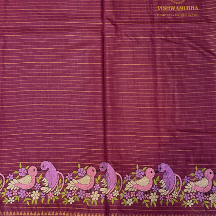Chanderi saree-VSC33 Maroon (5)