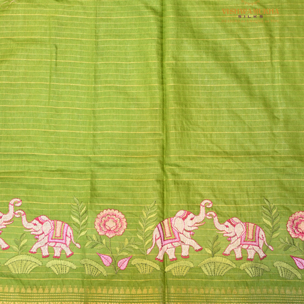 Chanderi saree-VSC28(3) Green