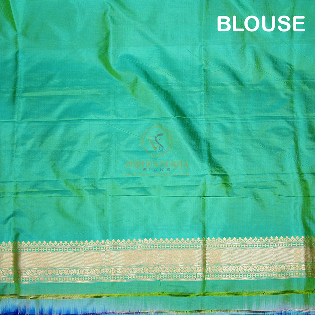 GREEN  PURE BANARAS KATAN