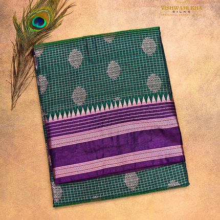 Semi Soft Pattu-VSSP49J Peacock green