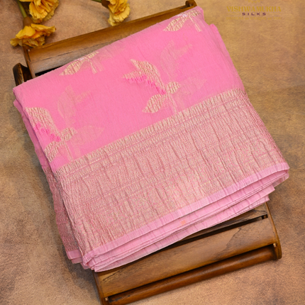 Jamdhani Crushed-VSJC9E Pink