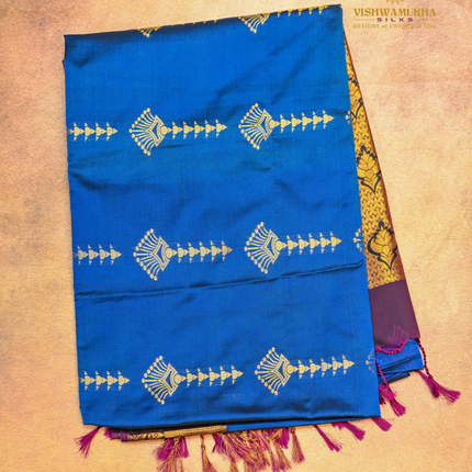 Semi Soft Pattu-VSSP47 Blue