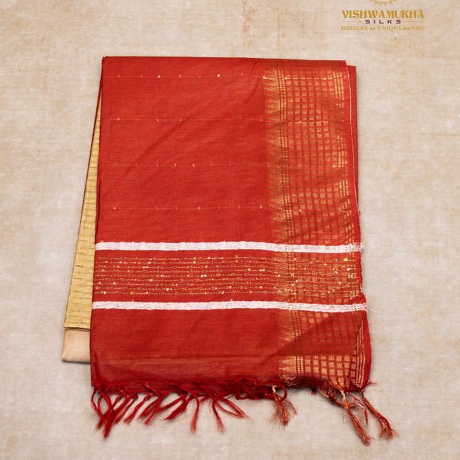Chanderi Saree-VSC21 Cream