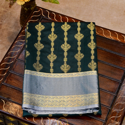 Semi Pattu-VSSP44 Dark Green