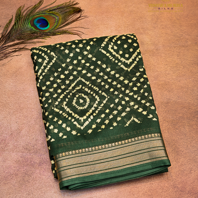 Bandhini Saree-VSBN1d Green