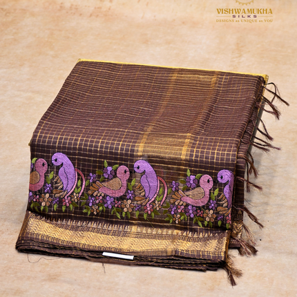 Chanderi saree-VSC33 Black