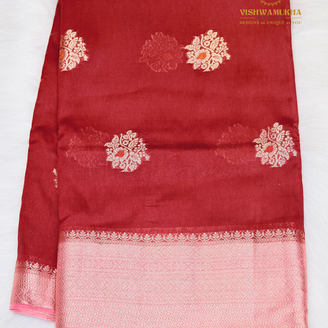 Chanderi Sarees-VSC35 Maroon