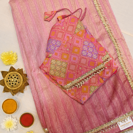 Crushed Organza Sarees-VSOF05