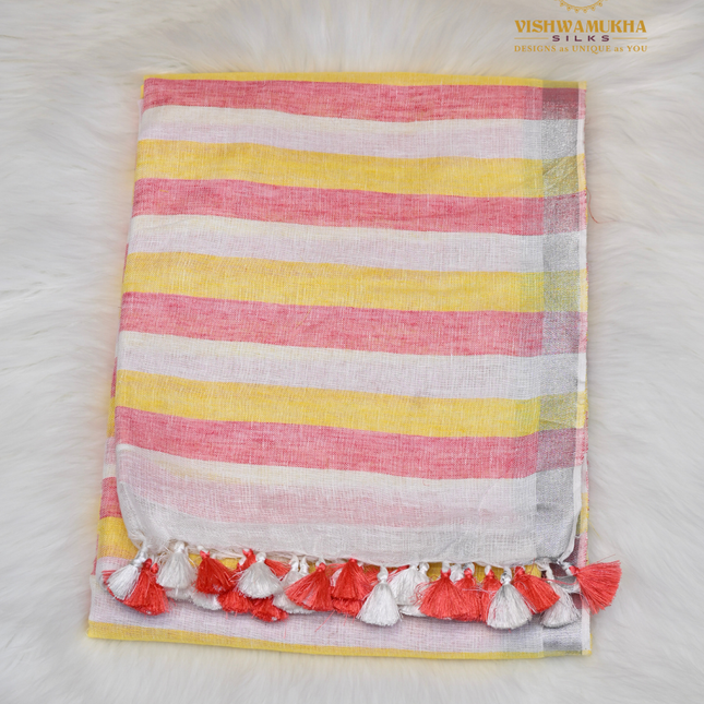 Cotton Linen-VSL21 Yellow-Red