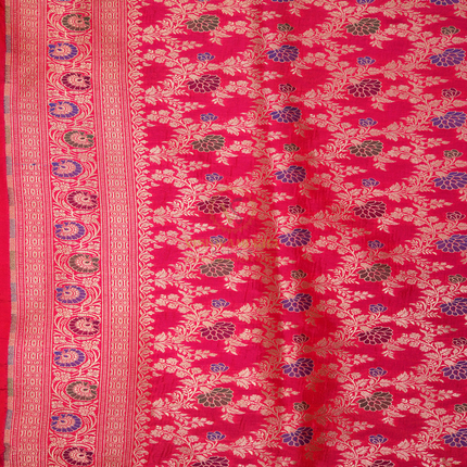 RED PURE BANARAS KATAN