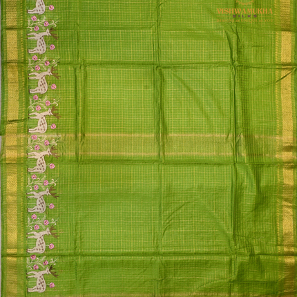 Chanderi saree-VSC29 Green(6)