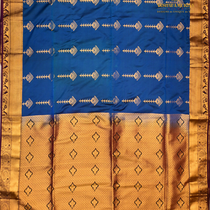 Semi Soft Pattu-VSSP47 Blue