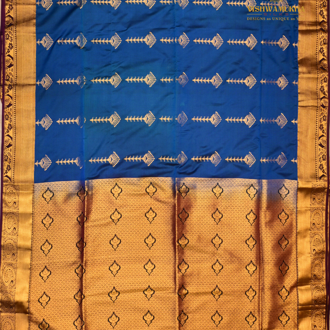 Semi Soft Pattu-VSSP47 Blue