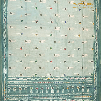 Chanderi Sarees-VSC40B Sea green