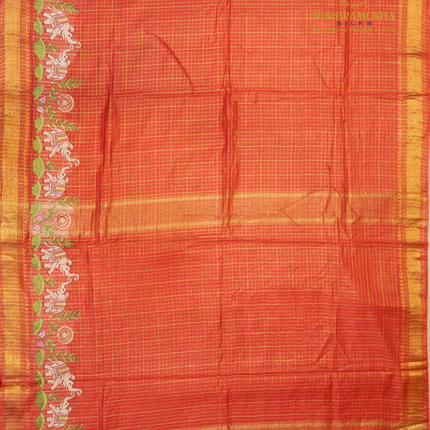 Chanderi saree-VSC28(1) Tomato
