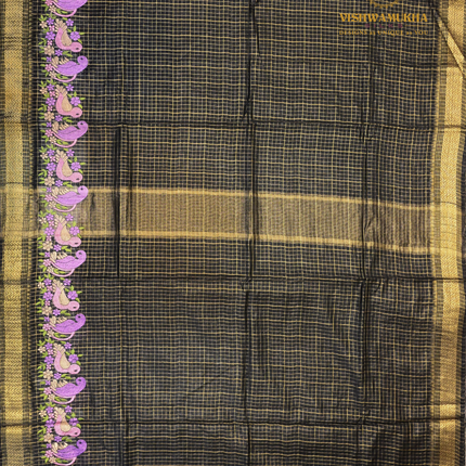 Chanderi saree-VSC33 Black (6)