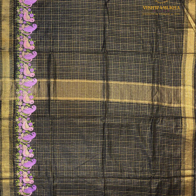 Chanderi saree-VSC33 Black (6)