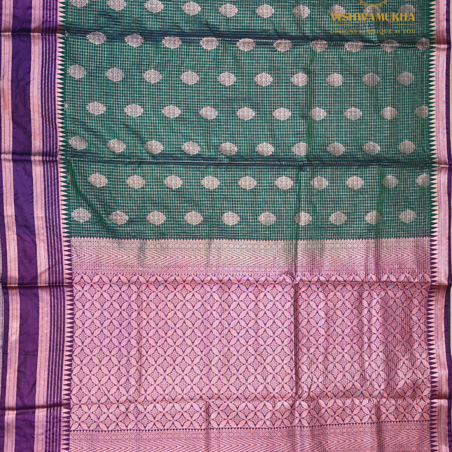 Semi Soft Pattu-VSSP49J Peacock green