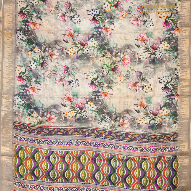 Silk Kota Sarees-VSSK1B Gray