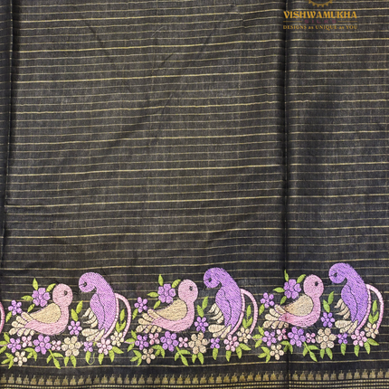 Chanderi saree-VSC33 Black (6)