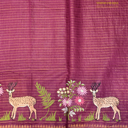 Chanderi saree-VSC31 Maroon (6)