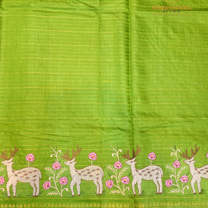 Chanderi saree-VSC29 Green(6)