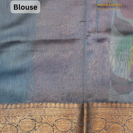 Chanderi Sarees-VSC43G Elelphant Grey