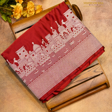 Banaras Mashru-VSBM1E Maroon