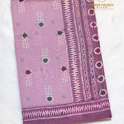 Chanderi Sarees-VSC40C Onion pink