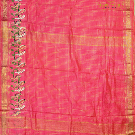 Chanderi saree-VSC34 Pink (7)