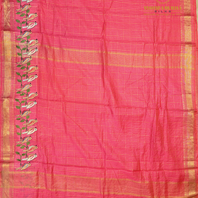 Chanderi saree-VSC34 Pink (7)