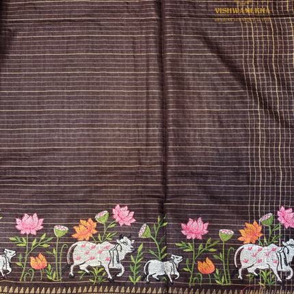 Chanderi saree-VSC32 Brown (7)
