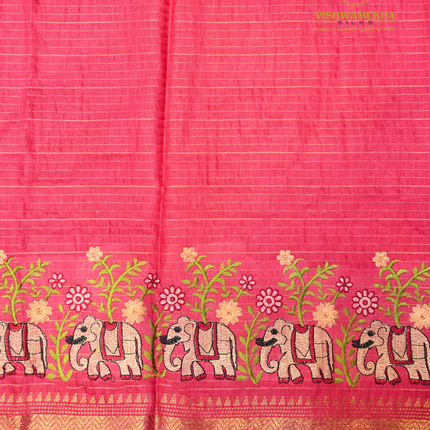 Chanderi saree-VSC30 pink(7)