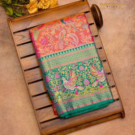 Semi pattu Meenakari-VSSP59H rani pink