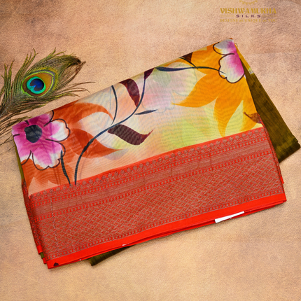 Chanderi Sarees-VSC43D Mehandi