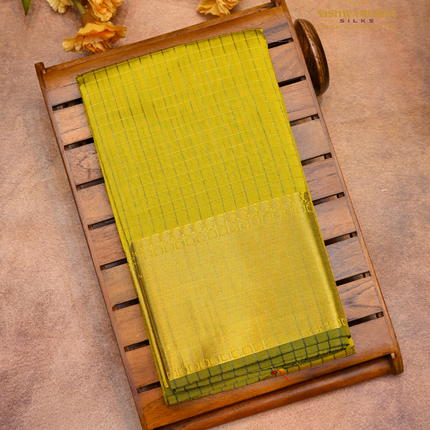 Banaras Vintage Sarees-VSBS3A Lemon green