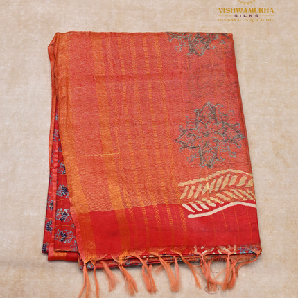 Ajrak Sarees-VSAJ5 red