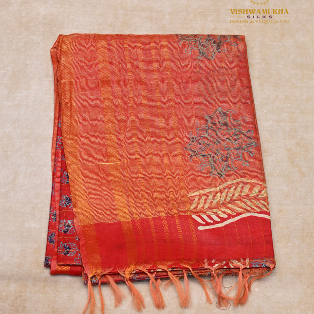 Ajrak Sarees-VSAJ5 red